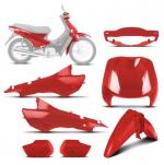 Kit Carenagem Completa Paramotos Biz 100 Vermelho