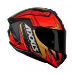 Capacete Axxis Draken Vector Matt Preto/ Vermelho/ Dourado
