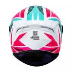 Capacete Axxis Draken Vector Gloss Branco/ Azul/ Pink
