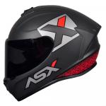 Capacete ASX Draken Concept Fosco Cinza/ Prata/ Vermelho
