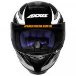 Capacete Axxis Eagle Power Gloss Preto/ Cinza/ Branco