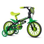 Bicicleta Infantil Aro 12 Nathor Black Verde/Preto