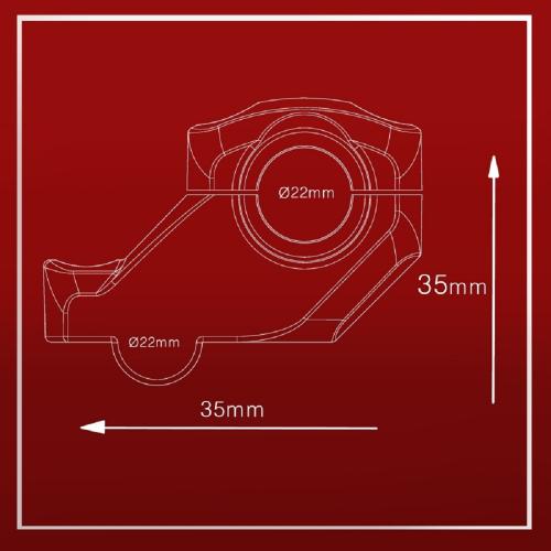 Adaptador de Guidão Anker Move 22x22x35x35 Elegance Vermelho
