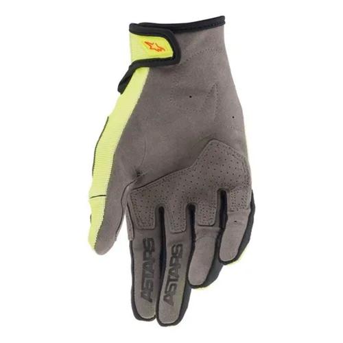 Luva Alpinestars Techstar 2021 Amarelo Fluor Preto e Vermelho
