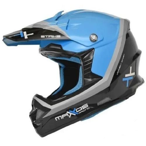 Capacete Mattos Racing Strike Azul Claro