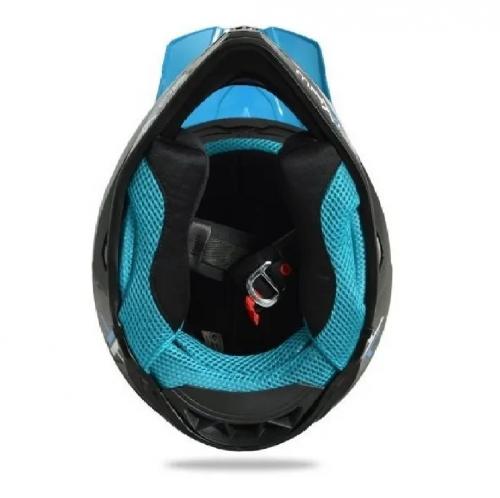 Capacete Mattos Racing Strike Azul Claro