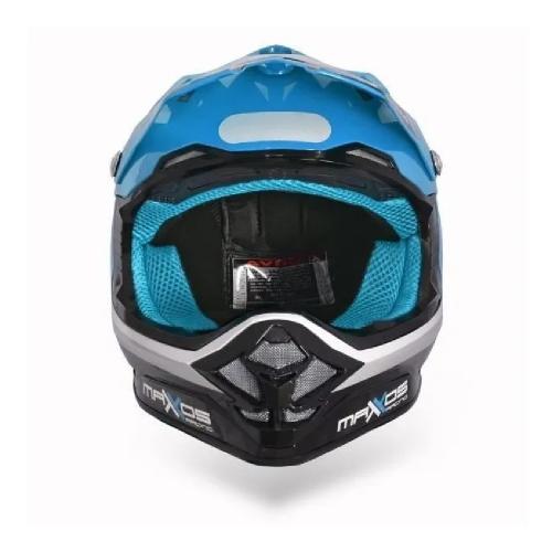 Capacete Mattos Racing Strike Azul Claro