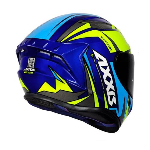 Capacete Axxis Draken Vector Gloss Azul/ Amarelo