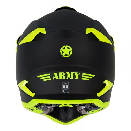 Capacete Army Patriot Duo Preto Fosco/ Amarelo