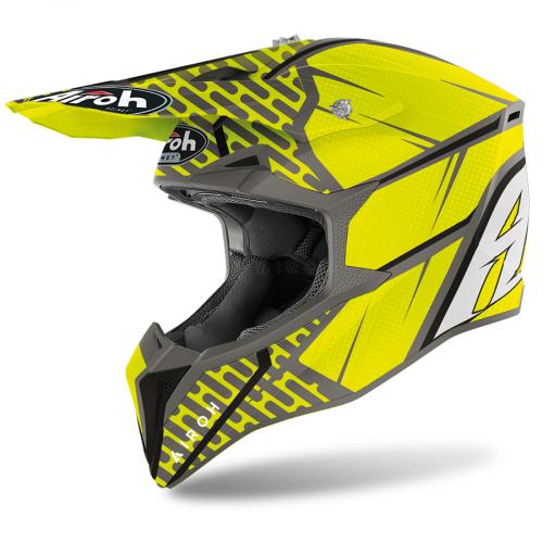 Capacete Airoh Wraap Idol Anthracite Fosco Amarelo/ Cinza