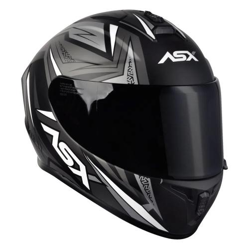 Capacete ASX Draken Vector Fosco Preto/ Cinza