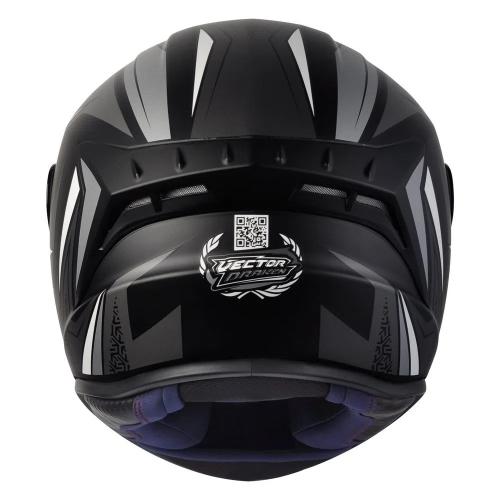 Capacete ASX Draken Vector Fosco Preto/ Cinza