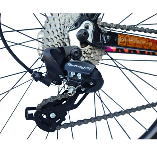Bicicleta Aro 29 Rava 24V Preto/Laranja