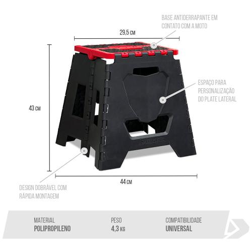 Cavalete Biker Mamuth Universal Vermelho