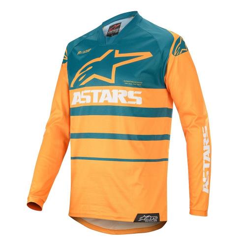 Camisa Alpinestars Racer Supermatic 2020 Laranja/Petróleo