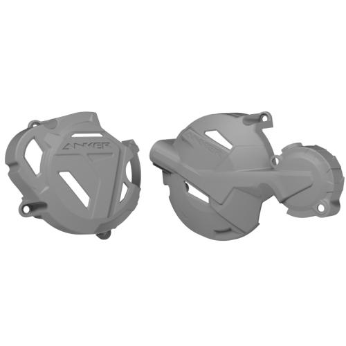 Protetor de Tampas do Motor Anker CRF250F/XR300 Cinza